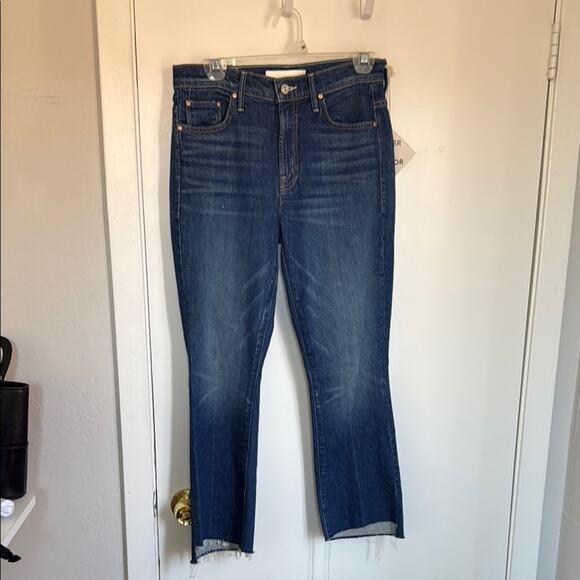 New Mother The Insider Crop Step Fray Jeans Size 27 NWT Bad Reputation - Picture 3 of 5